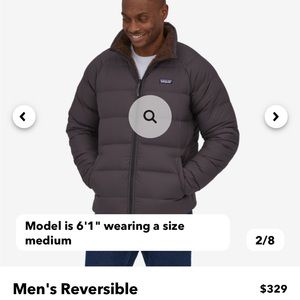 Patagonia Men's Reversible Puffer Jacket - Black Small New without Tags